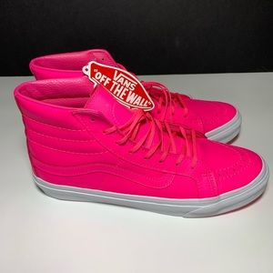 VANS leather hot pink